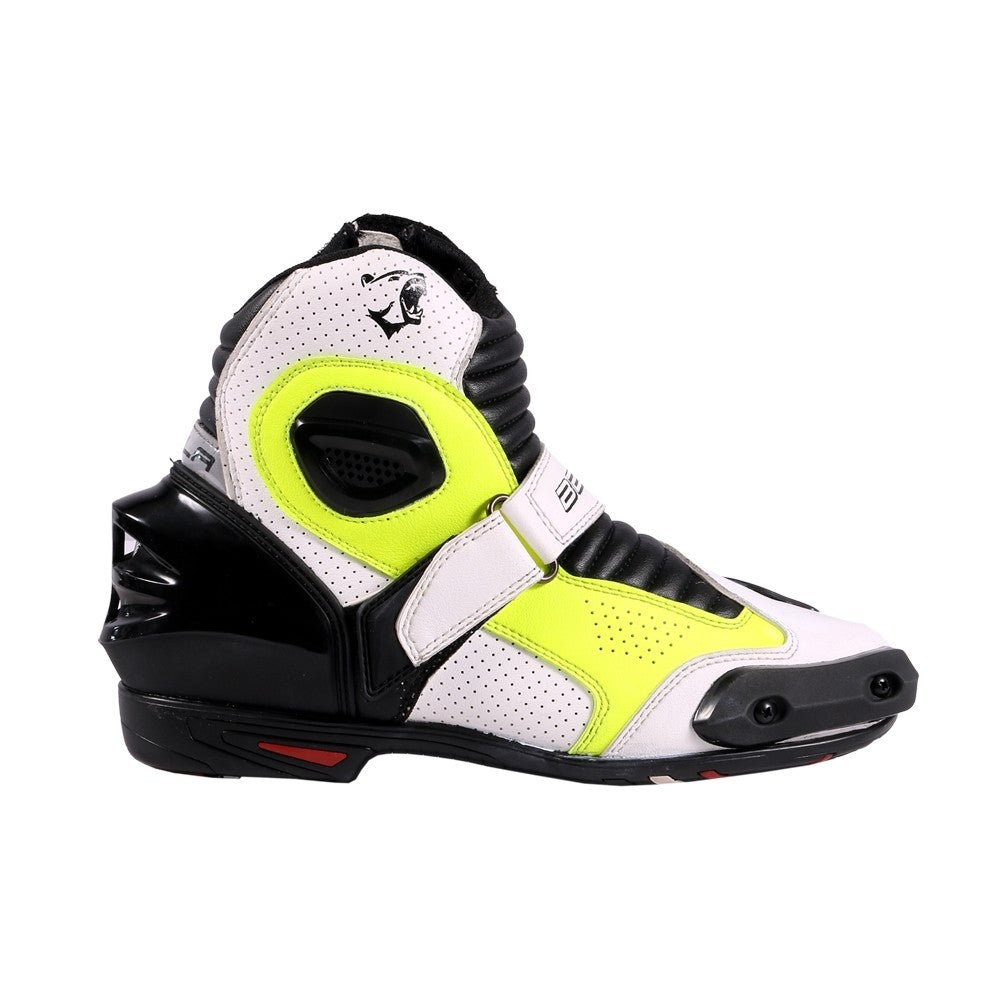  BELA - Faster Leather Boots White/Fluor Yellow - SECURTEX MOTOR SL (t/a MaximoMoto)