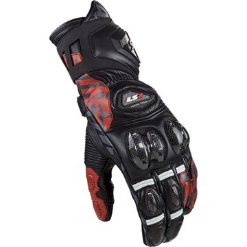 Ls2 Feng Racing Gloves Black Red 