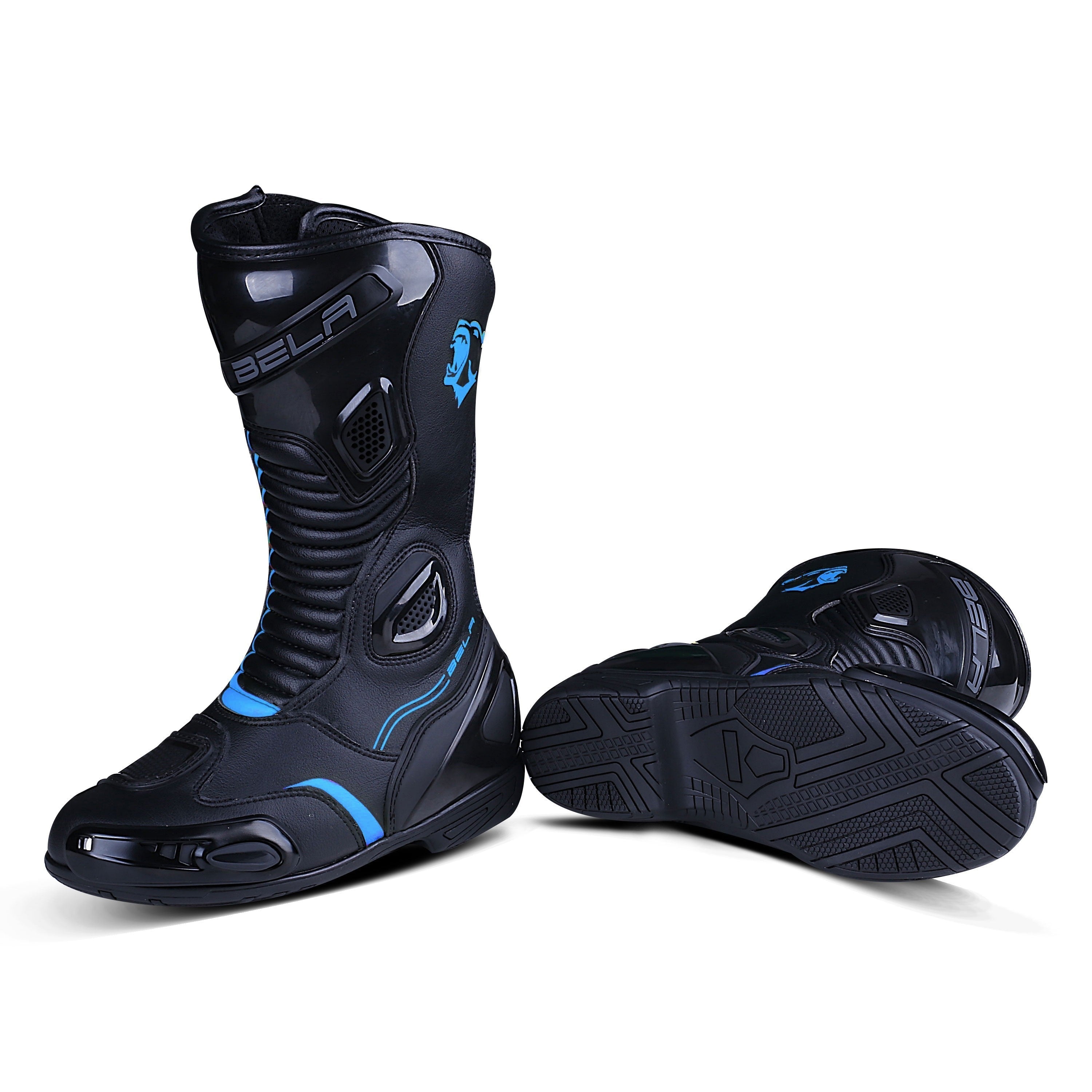  BELA - Strip Lady Leather Boots Black/Blue - SECURTEX MOTOR SL (t/a MaximoMoto)