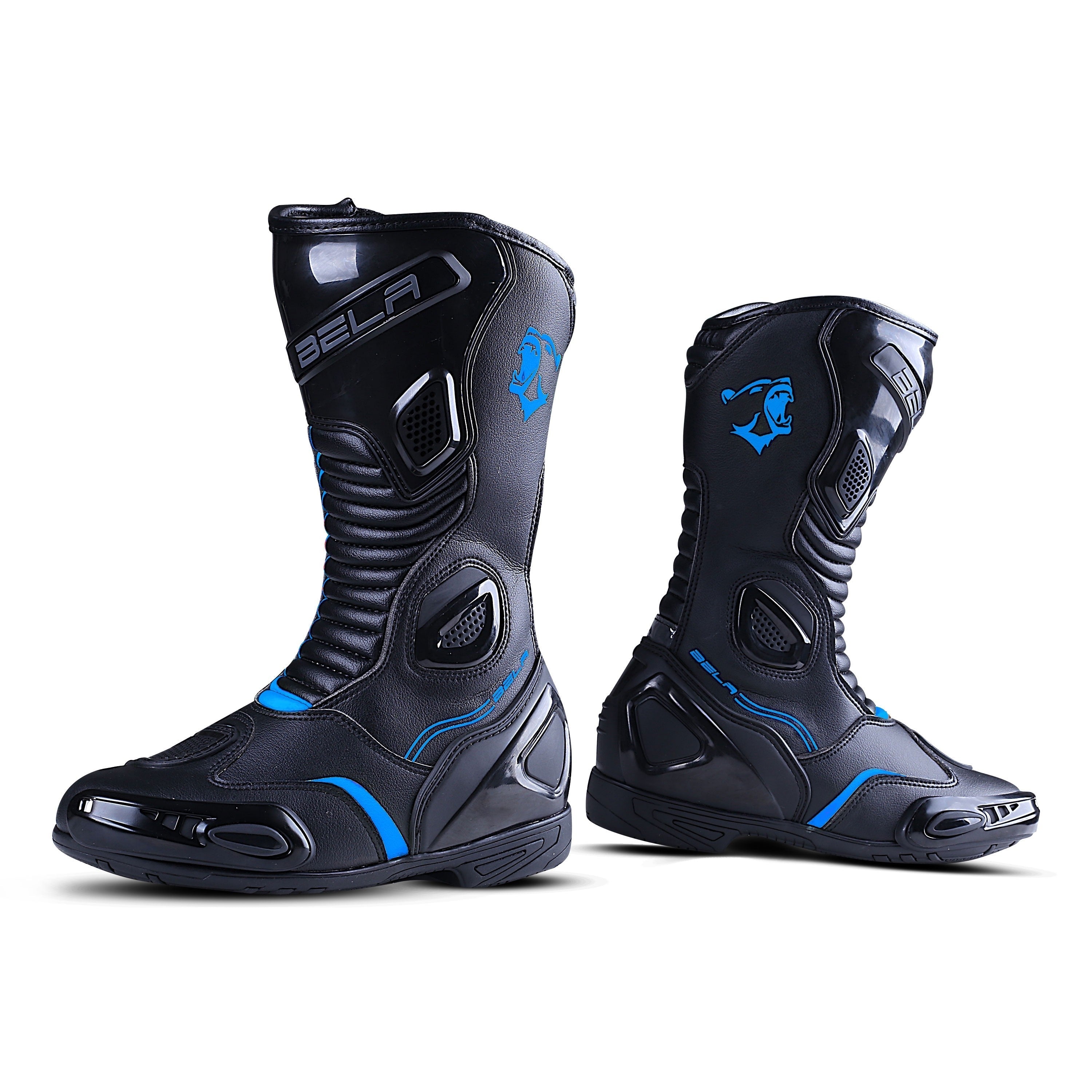  BELA - Strip Lady Leather Boots Black/Blue - SECURTEX MOTOR SL (t/a MaximoMoto)