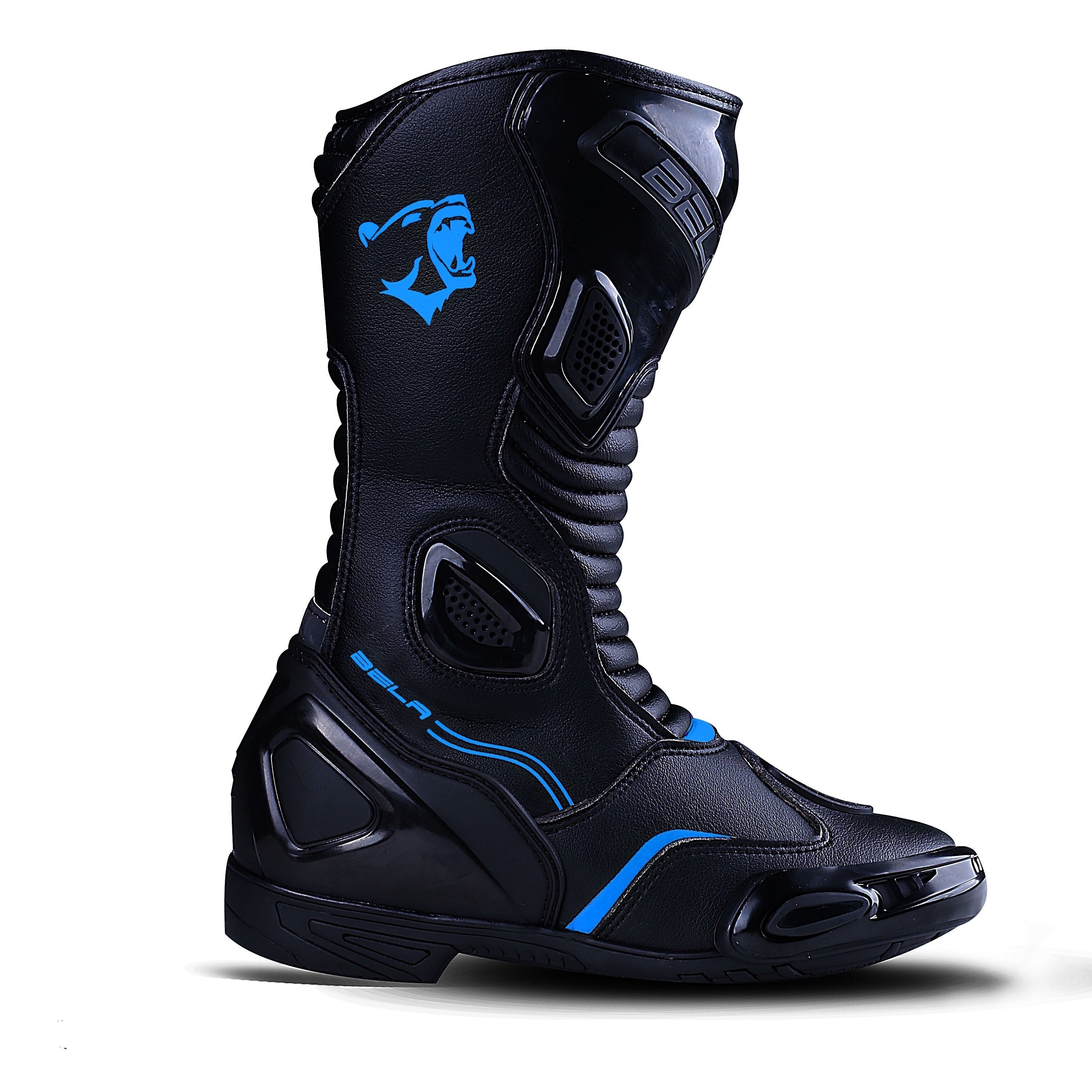  BELA - Strip Lady Leather Boots Black/Blue - SECURTEX MOTOR SL (t/a MaximoMoto)