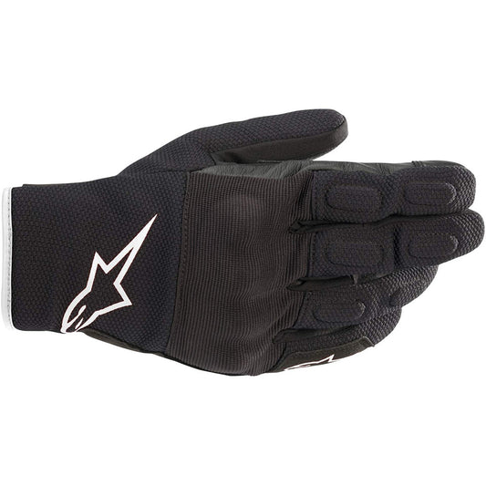 Alpinestars S Max Drystar Motorcycle Gloves Black White - back pic