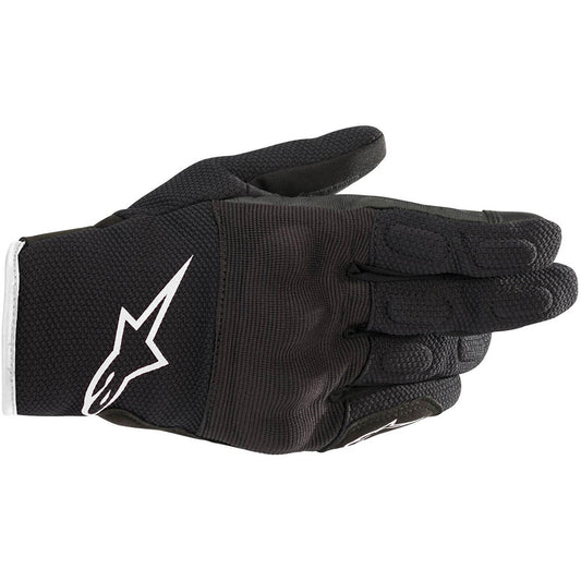 Alpinestars Stella S Max Drystar Motorcycle Gloves Black White - back pic