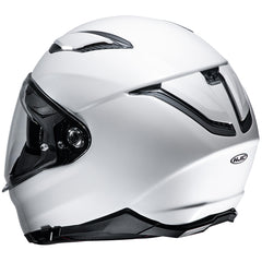 HJC F70 Pearl White Sports touring Full Face Helmet back - MaximomotoUK