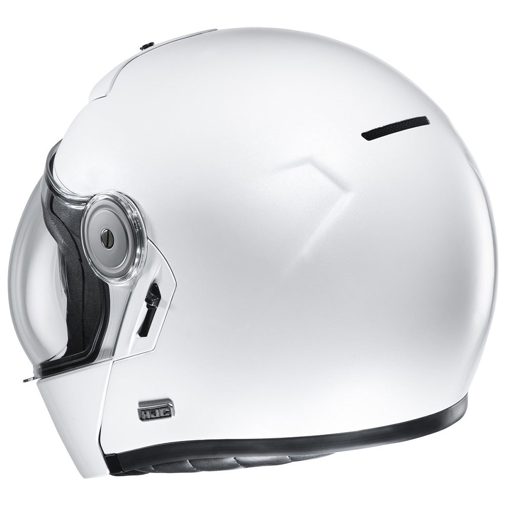 HJC V90 Pearl White Flip Front Motorbike Helmet - MaximomotoUK