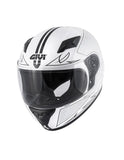  GIVI JUNIOR HELMET J04/POOFD/FLY WHITE/BLACK - SECURTEX MOTOR SL (t/a MaximoMoto)
