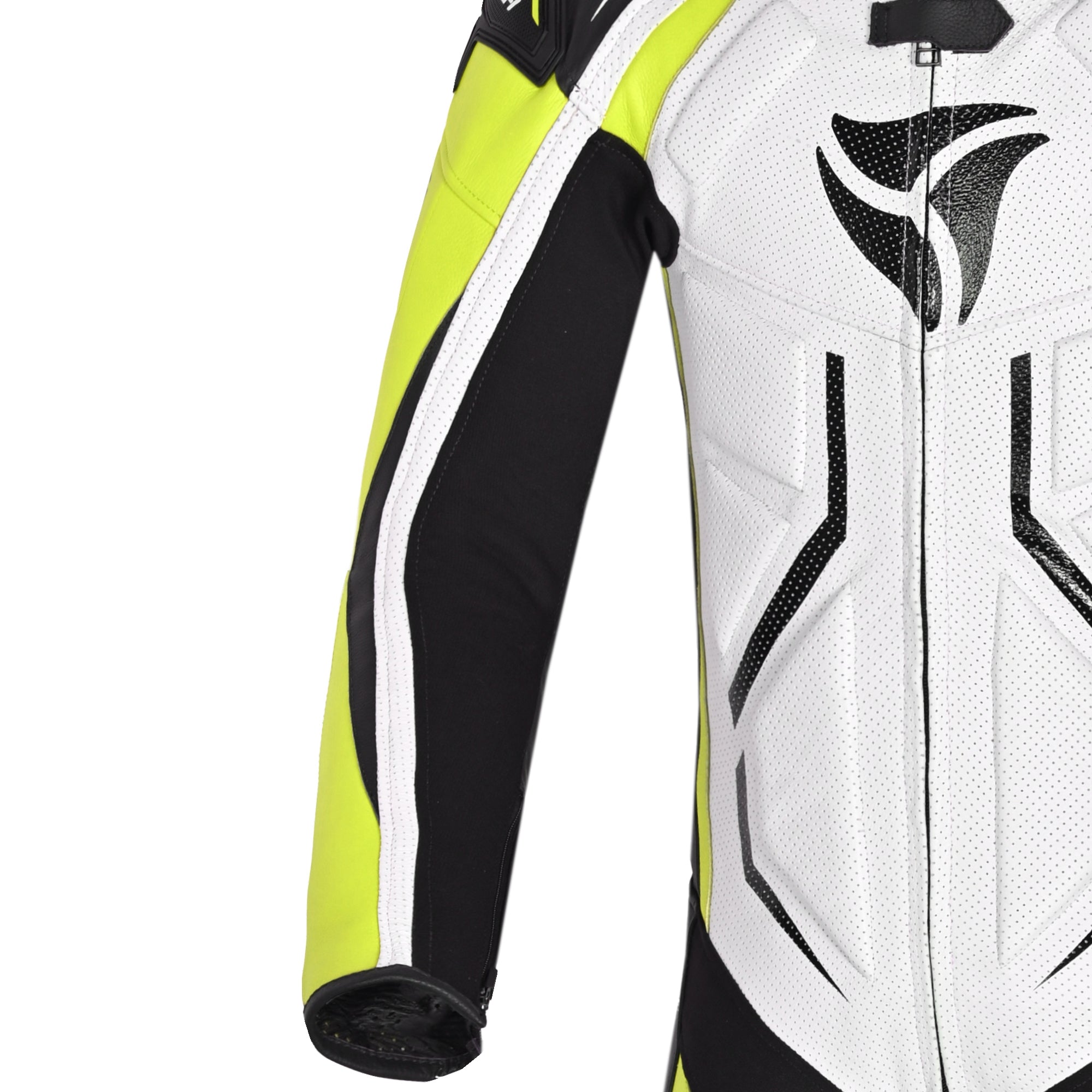  R-TECH - Defender GP 1 PC Suit White/Black/Fluor Yellow - SECURTEX MOTOR SL (t/a MaximoMoto)