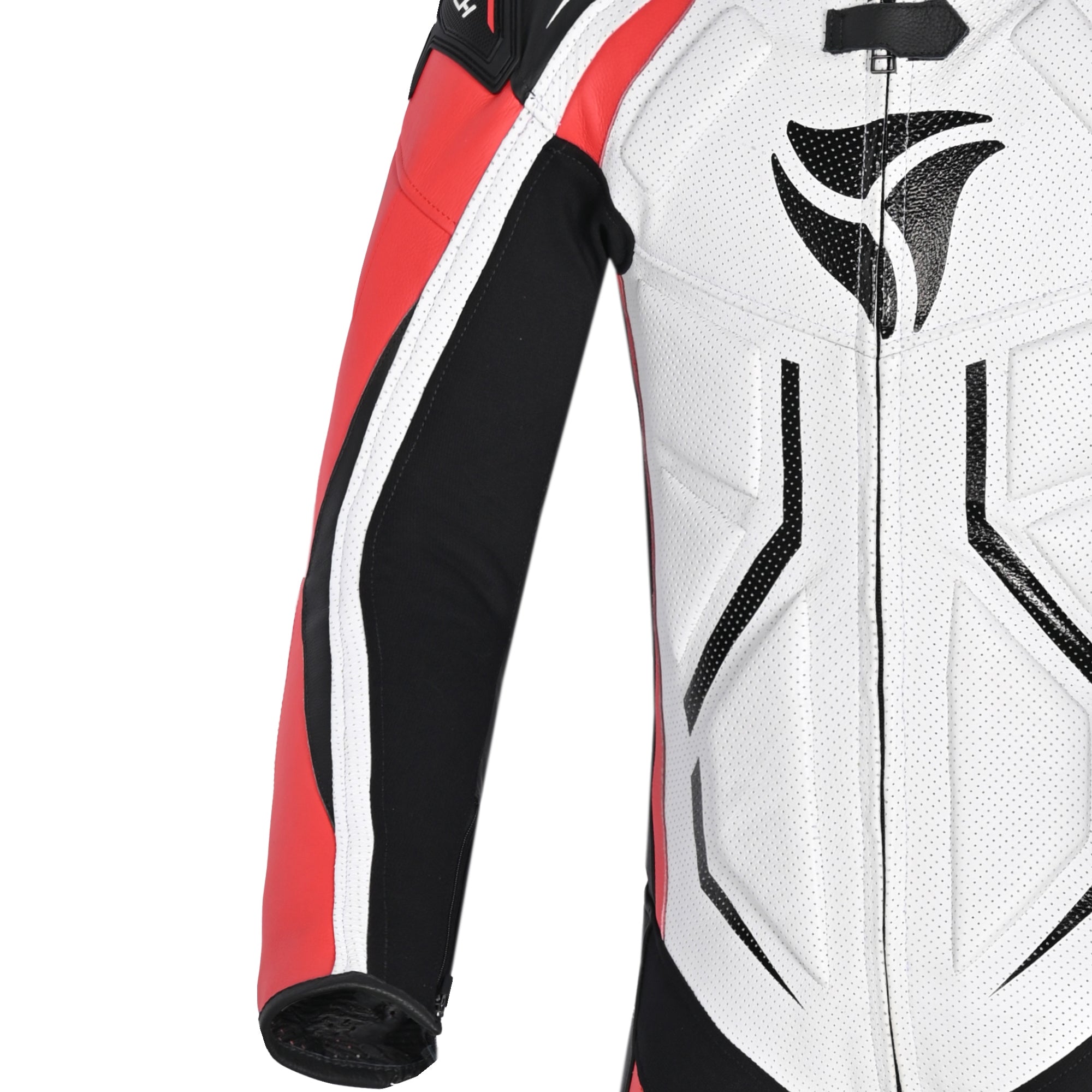  R-TECH - Defender GP 1 PC Suit White/Black/Red - SECURTEX MOTOR SL (t/a MaximoMoto)