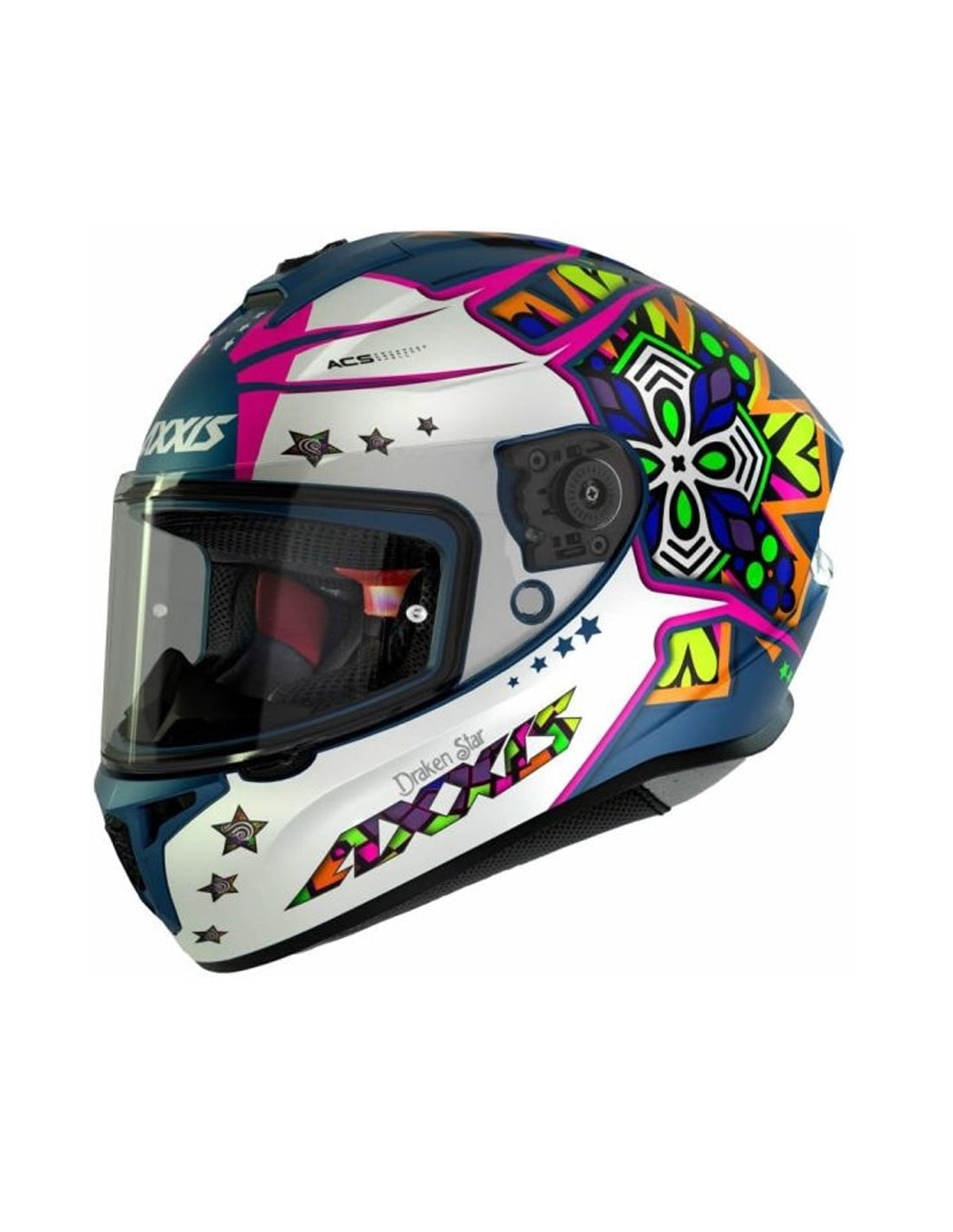  AXXIS-FF112C DRAKEN S STAR C7 HELMET MATTE BLUE - SECURTEX MOTOR SL (t/a MaximoMoto)