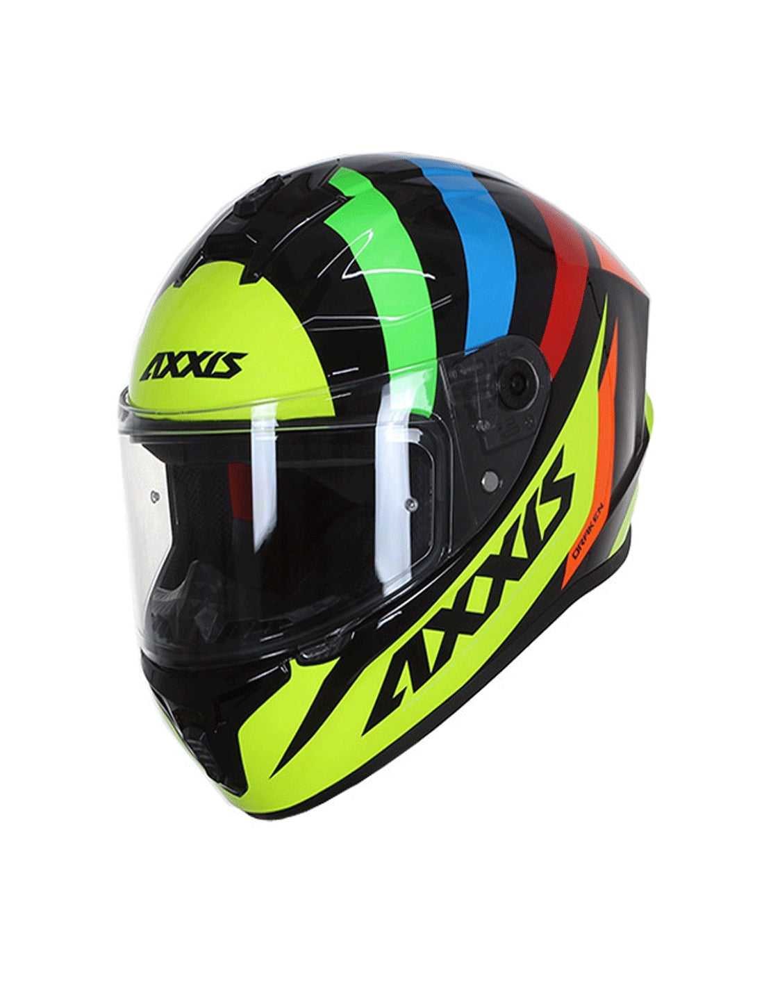 AXXIS-FF112C DRAKEN S WIND B3 HELMET GLOSSY FLUORESCENT YELLOW - SECURTEX MOTOR SL (t/a MaximoMoto)