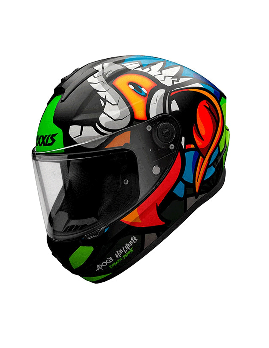  AXXIS-HELMET FF112C DRAKEN S PARROT A1 MATTE BLACK - SECURTEX MOTOR SL (t/a MaximoMoto)