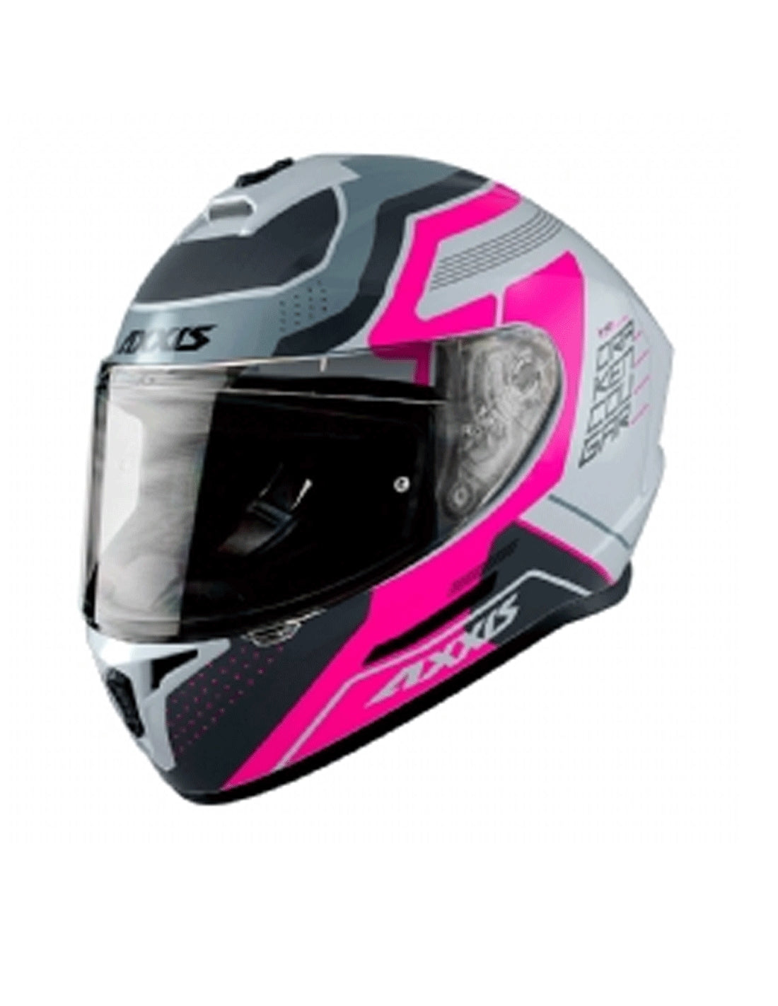  AXXIS-FF112C DRAKEN S COUGAR A8 PINK FLUORESCENT GLOSS HELMET - SECURTEX MOTOR SL (t/a MaximoMoto)