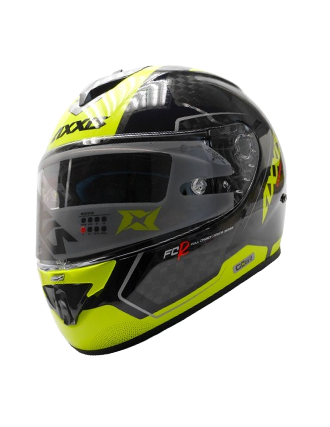  AXXIS-FF104C COBRA RAGE A3 HELMET GLOSSY FLUORESCENT YELLOW - SECURTEX MOTOR SL (t/a MaximoMoto)