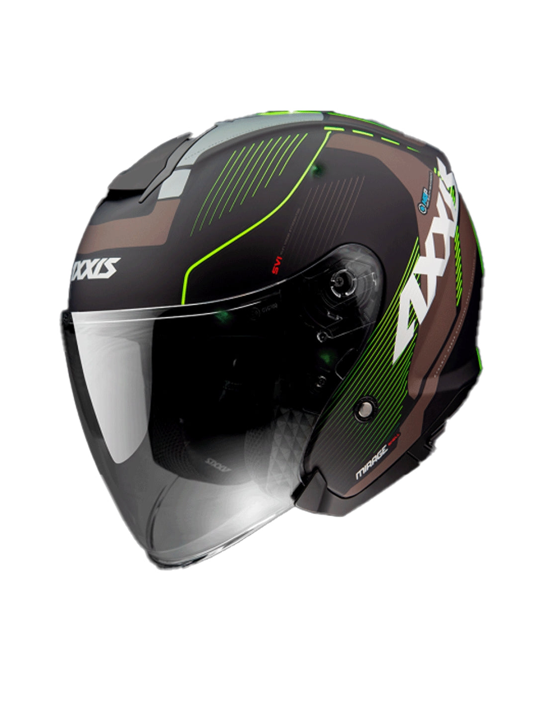  AXXIS-HELMET OF504SV MIRAGE SV VILLAGE B3 MATTE FLUOR YELLOW - SECURTEX MOTOR SL (t/a MaximoMoto)