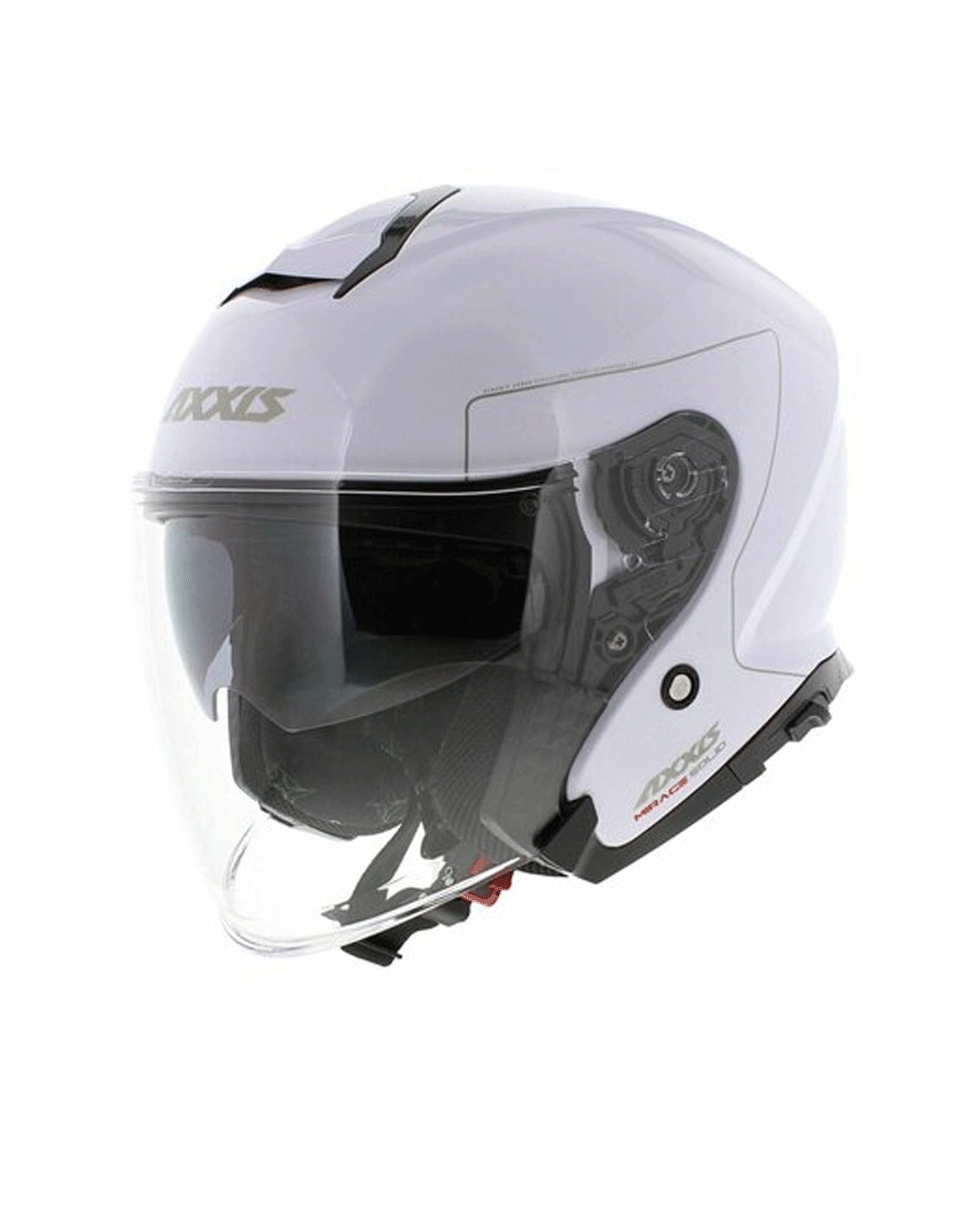  AXXIS-SQUARE SOLID A0 HELMET GLOSSY PEARL WHITE XS - SECURTEX MOTOR SL (t/a MaximoMoto)