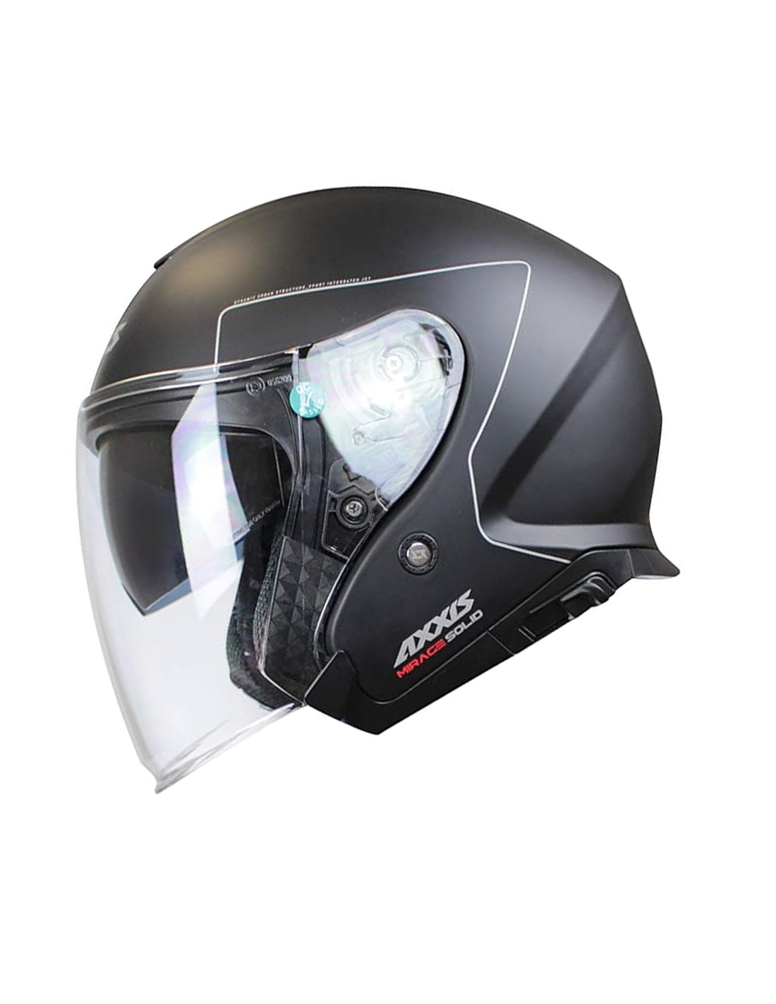  AXXIS-HELMET OF504SV MIRAGE SV SOLID A1 MATTE BLACK - SECURTEX MOTOR SL (t/a MaximoMoto)