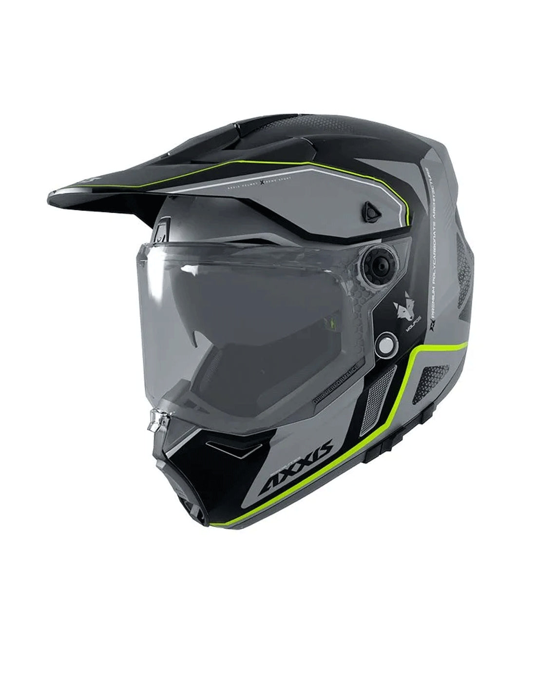  AXXIS-MX803DS WOLF DS ROADRUNNER B2 GLOSS GRAY Helmet - SECURTEX MOTOR SL (t/a MaximoMoto)