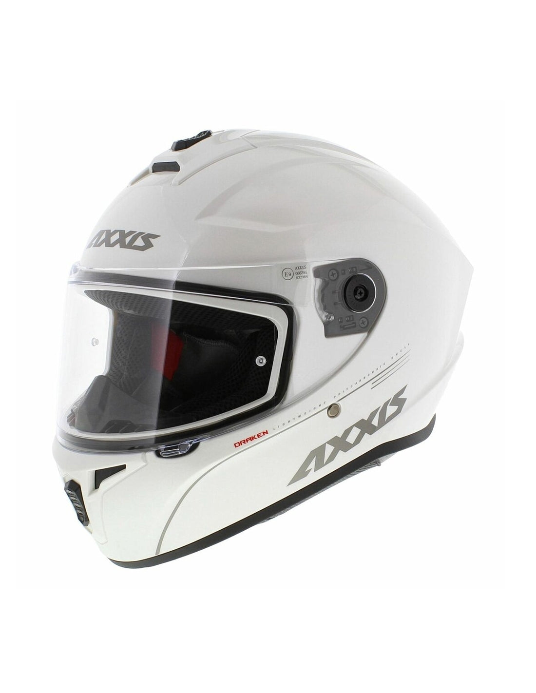  AXXIS-FF112C DRAKEN S SOLID V.2 A10 GLOSS PEARL WHITE HELMET - SECURTEX MOTOR SL (t/a MaximoMoto)