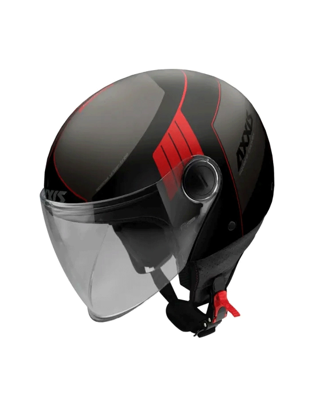  AXXIS-SQUARE CONVEX B5 HELMET GLOSS RED - SECURTEX MOTOR SL (t/a MaximoMoto)