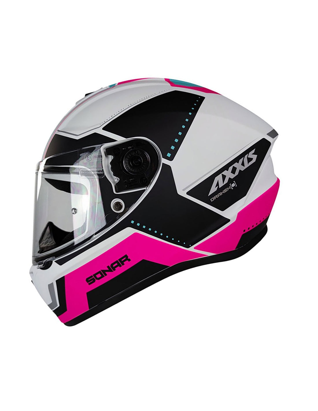  AXXIS-FF112C DRAKEN S SONAR A8 PINK FLUORESCENT GLOSS HELMET - SECURTEX MOTOR SL (t/a MaximoMoto)