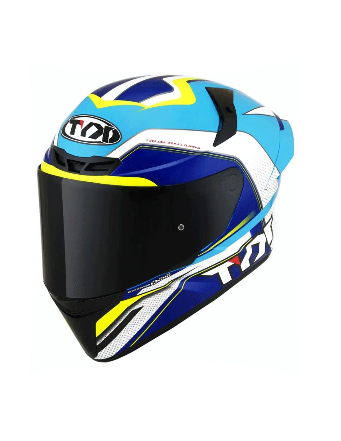  KYT- TT-COURSE GRAND PRIX WHITE/BLUE HELMETS - SECURTEX MOTOR SL (t/a MaximoMoto)
