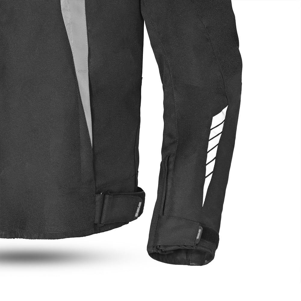 BELA Bradley Textile Motorcycle Touring Jacket UK Black Grey