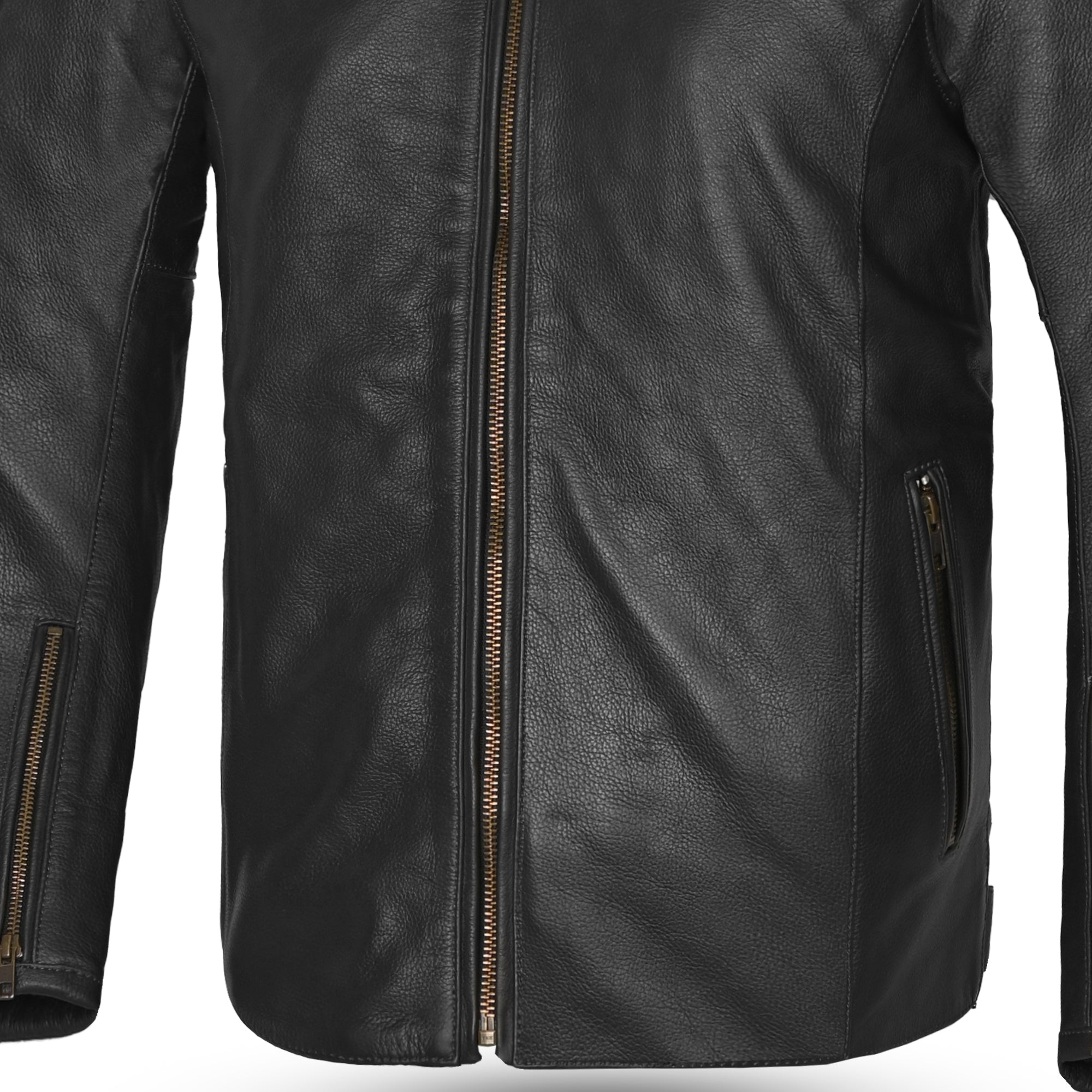 Bela Stark Motorcycle Leather Jacket Black Gray