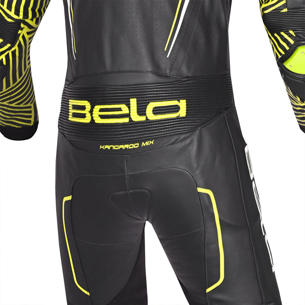 Bela North Star 1-PC Motorcycle Suits Black White Yellow Fluor