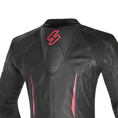 SHUA Infinity 2.0 - 1 PC Motorcycle Racing Leather Suit - Black Red 