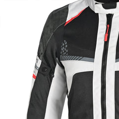 BELA Onsaker Motorcycle Textile Jacket - White Black Red - DELIVERY WITHIN 8 WEEKS 