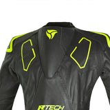 R Tech Rising Star 1PC Motorcycle Racing Leather Suit Black Yellow 