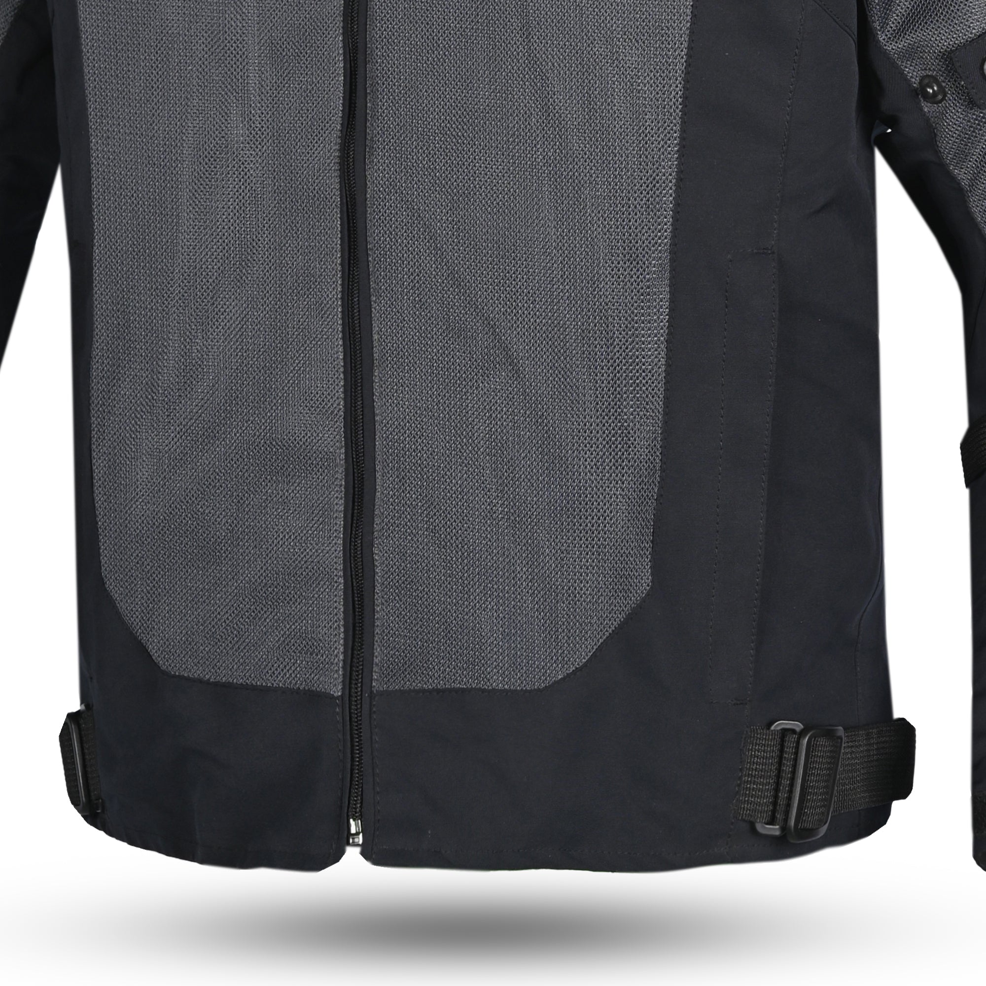 R-TECH SPIRAL MESH MOTORCYCLE JACKET BLACK GRAY FLUORO GREEN