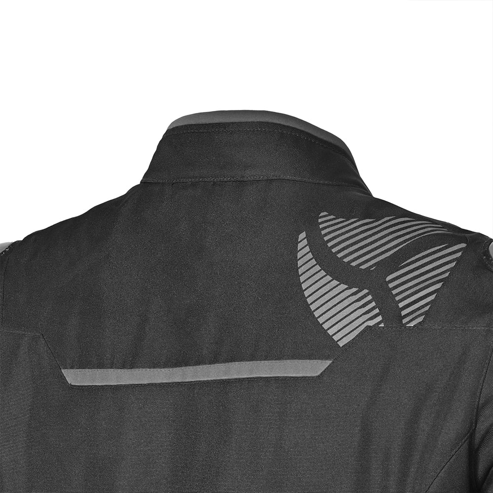 R-Tech Knight Rider Short Motorcycle Racing Jacket Black Dark Grey