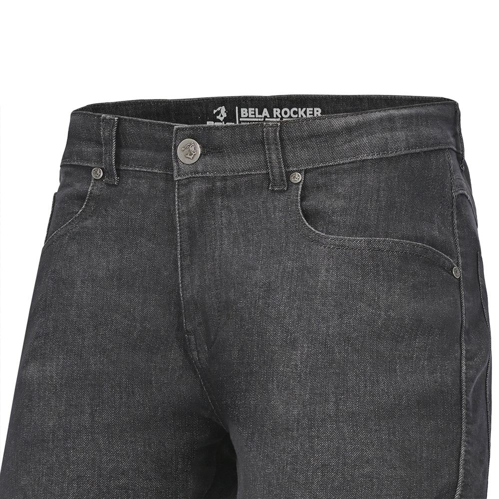 BELA ROCKER MEN MOTORCYCLE CE AA DENIM JEANS 34L GREY