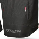 R-Tech Knight Rider Short - Motorcycle Racing Jacket - Black Dark Grey Red 