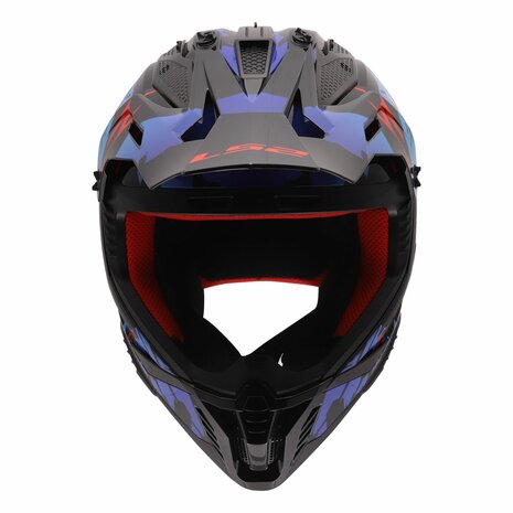 LS2 MX708 FAST II ZOMBIE II MOTOCROSS HELMET BLACK RED BLUE