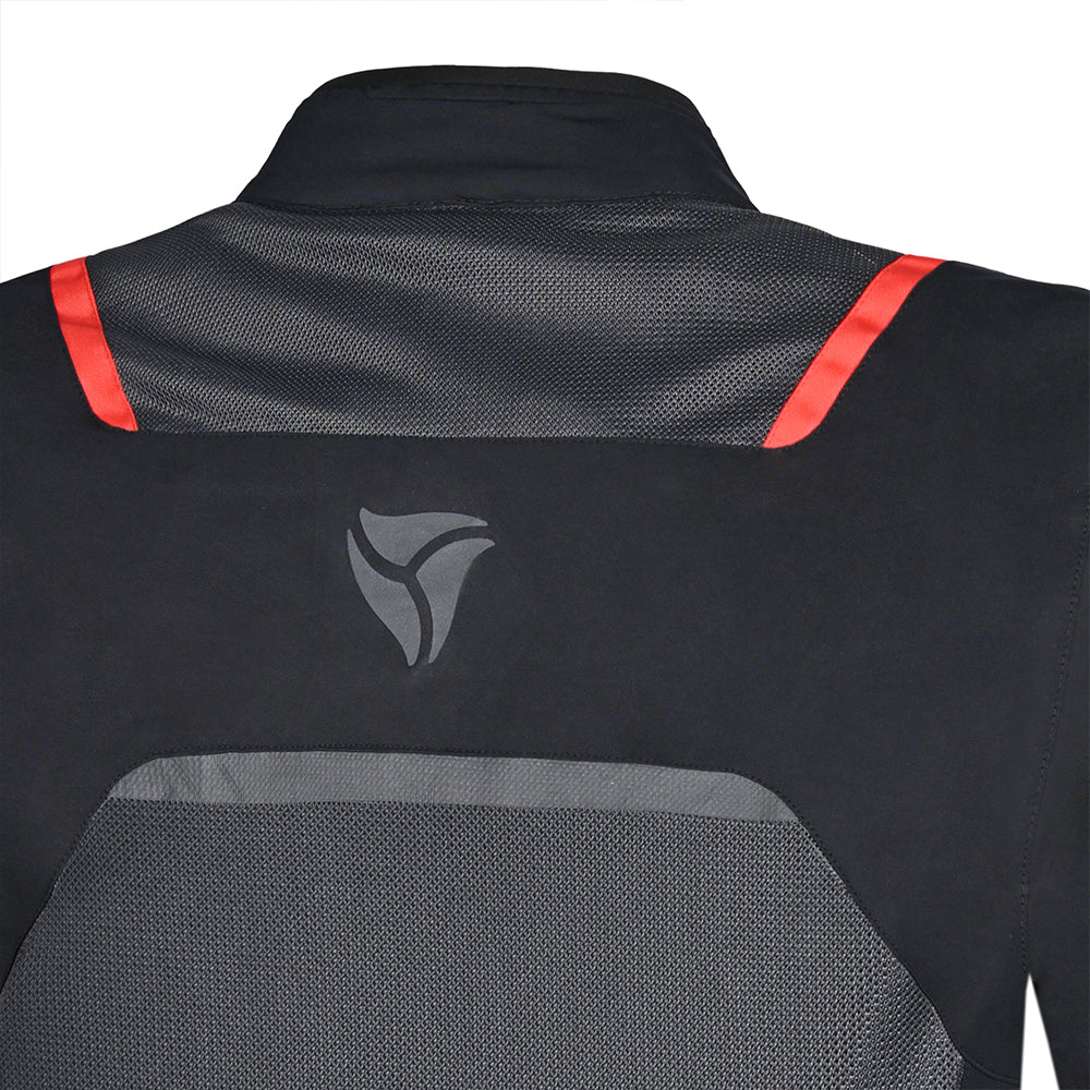 R Tech Spiral Mesh Motorcycle Jacket Anthracite Grey Black Red