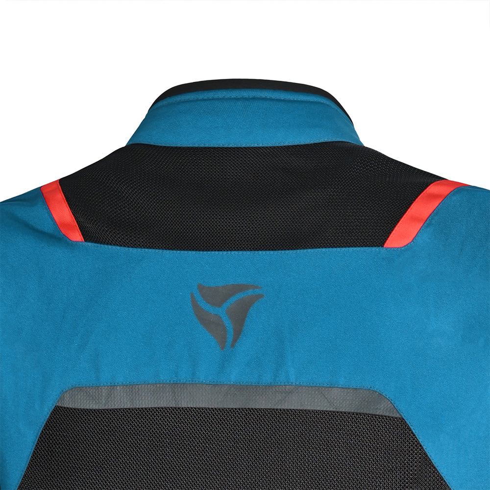 R-TECH SPIRAL MESH Motorcycle Textile Jacket Light Blue Black Red
