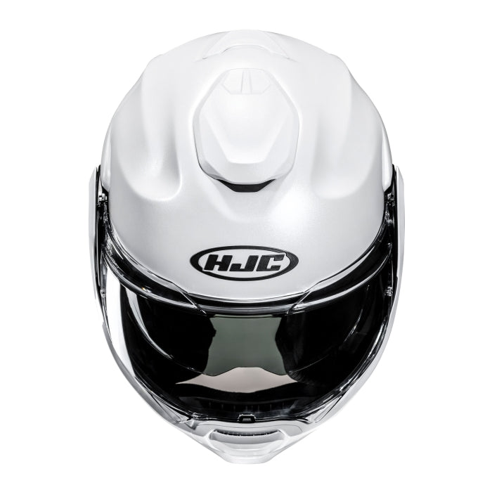 HJC F100 Plain Sleek Design Modular Helmet Pearl White