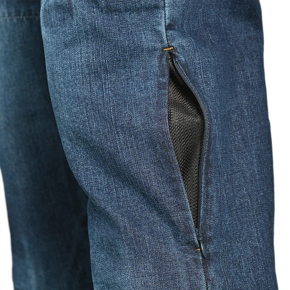 BELA KEVIN MEN MOTORCYCLE DENIM JEANS 32L RANDOM BLUE