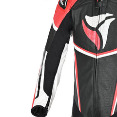 R Tech Hawk 1PC Motorcycle Racing Suit Black White Red 