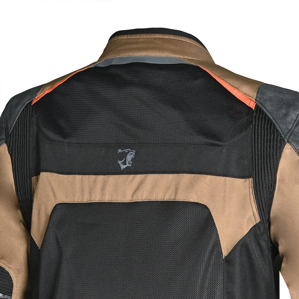 BELA Onsaker Motorcycle Textile Jacket - Sand Black Orange