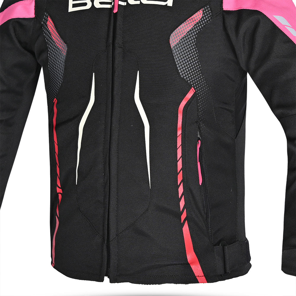 BELA Star youth Kids Motorcycle Jacket Black Pink 