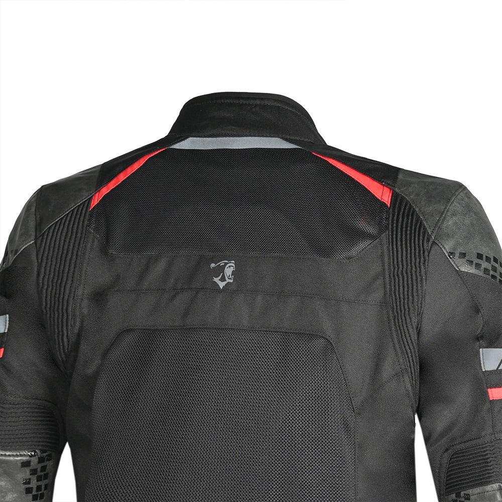 BELA Onsaker Motorcycle Textile Jacket - Black Red images