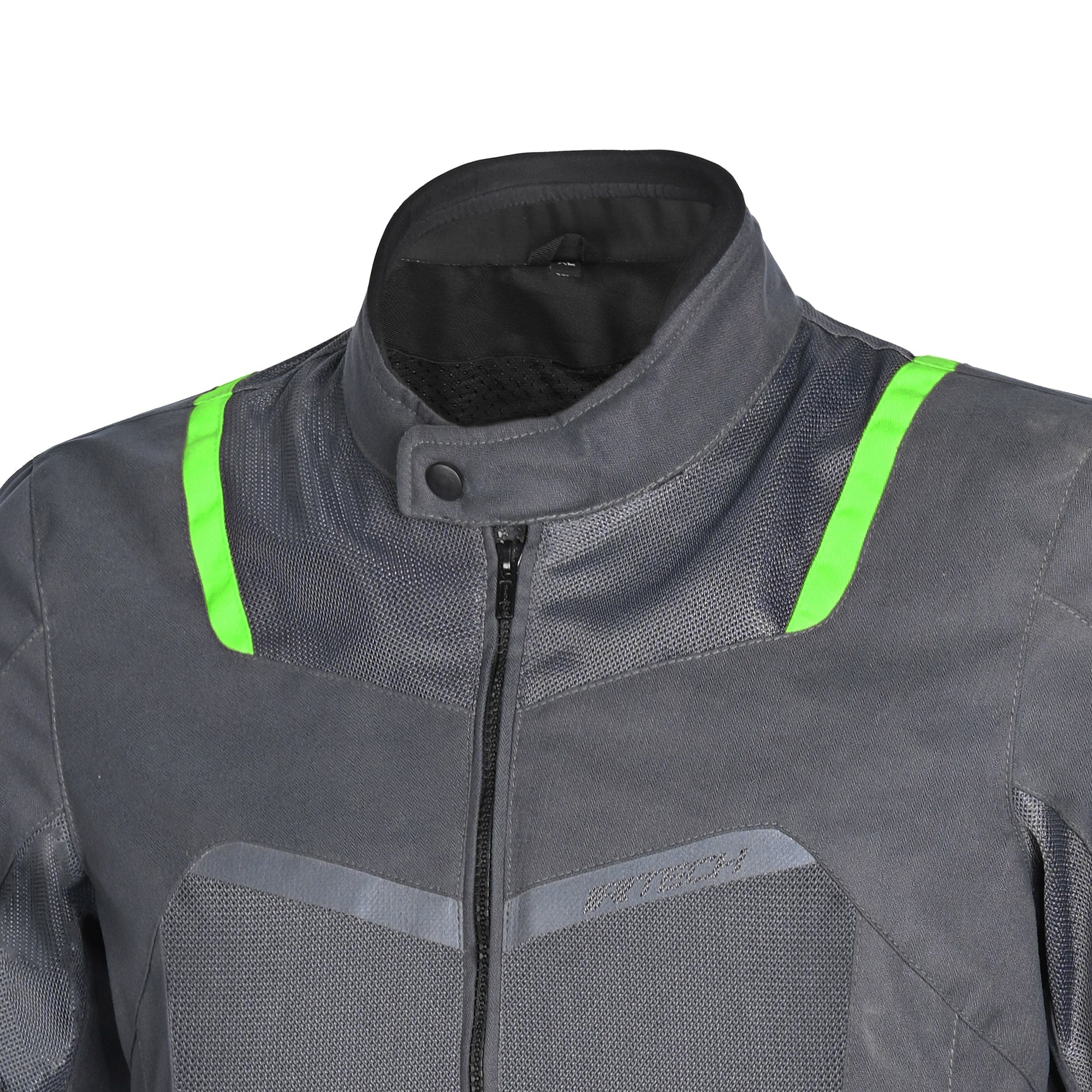 R-TECH SPIRAL MESH Motorcycle Textile Jacket Anthracite Grey Green
