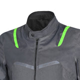 R-TECH SPIRAL MESH Motorcycle Textile Jacket Anthracite Grey Green