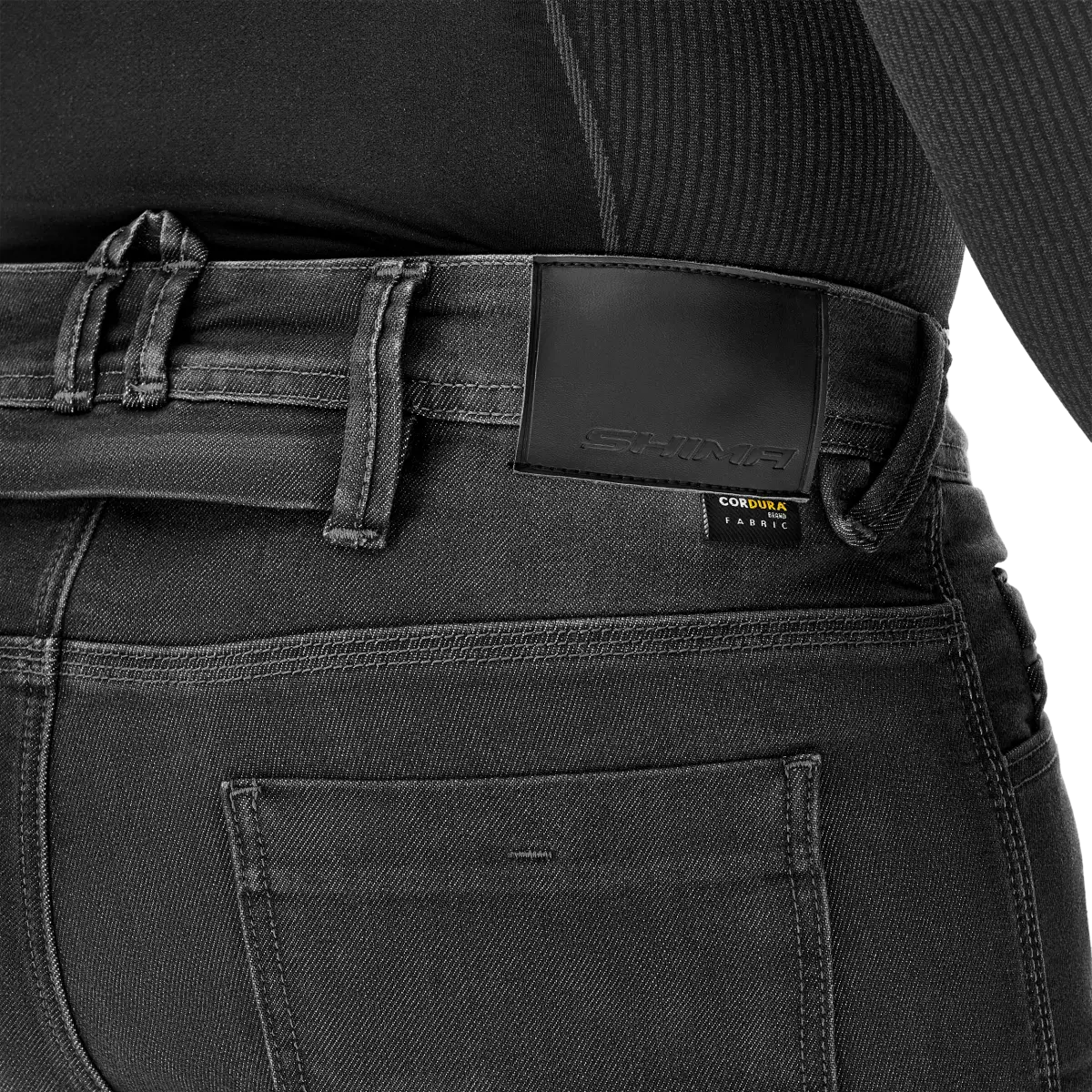 SHIMA RIDGE HOMBRE URBANO DE MOTOCICLISMO TURISMO PANTALÓN NEGRO 