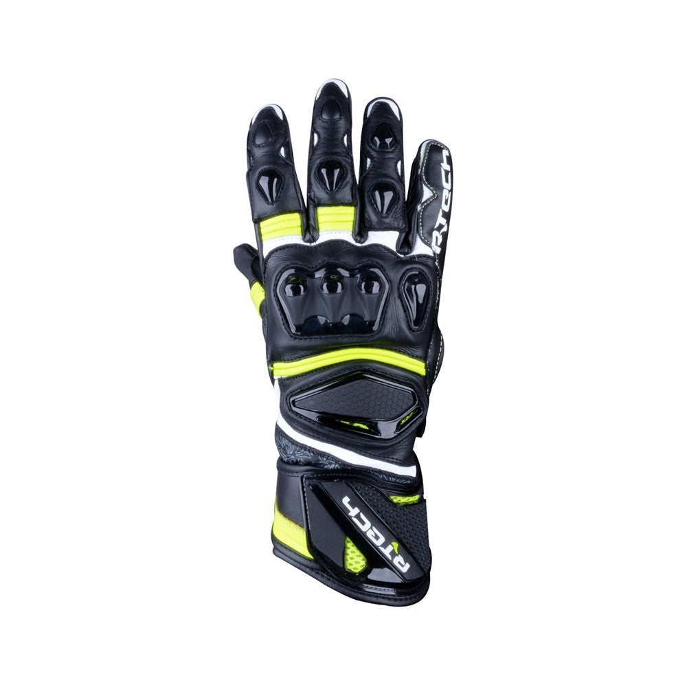  R-TECH - Lady Robo Leather Glove Black/Fluor Yellow - SECURTEX MOTOR SL (t/a MaximoMoto)
