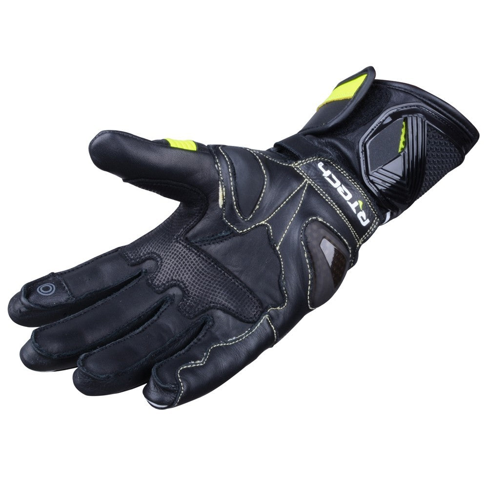  R-TECH - Lady Robo Leather Glove Black/Fluor Yellow - SECURTEX MOTOR SL (t/a MaximoMoto)