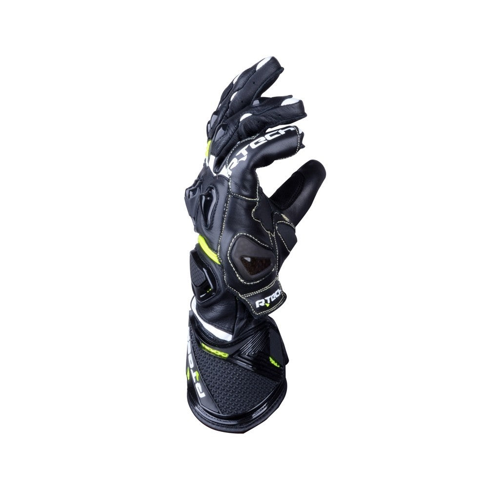  R-TECH - Lady Robo Leather Glove Black/Fluor Yellow - SECURTEX MOTOR SL (t/a MaximoMoto)